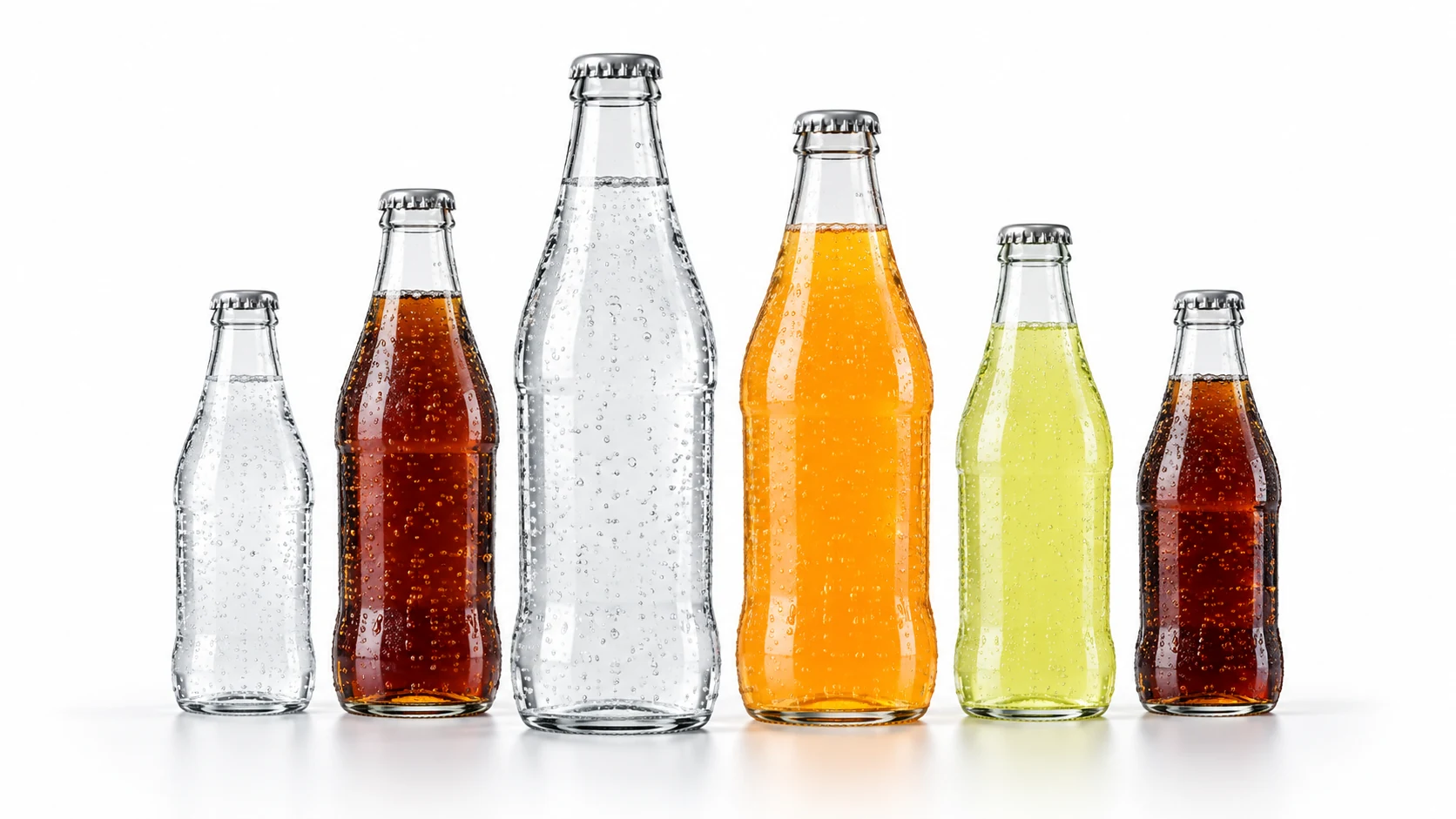 Glass bottle carbonated soft drink finished bottles