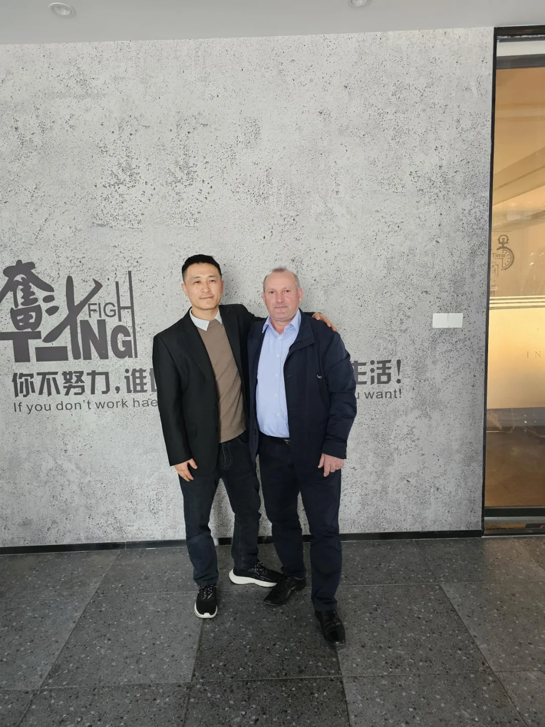 SinoPAK and the Albanian customer during a factory visit