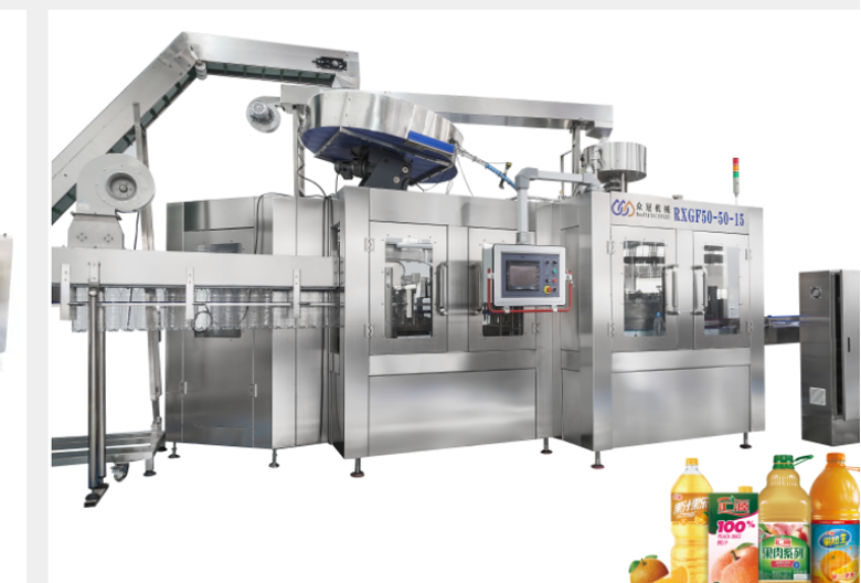 Máquina llenadora de jugos y bebidas sin gas