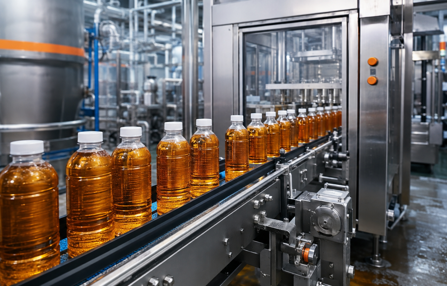 Tea drinks hot filling line