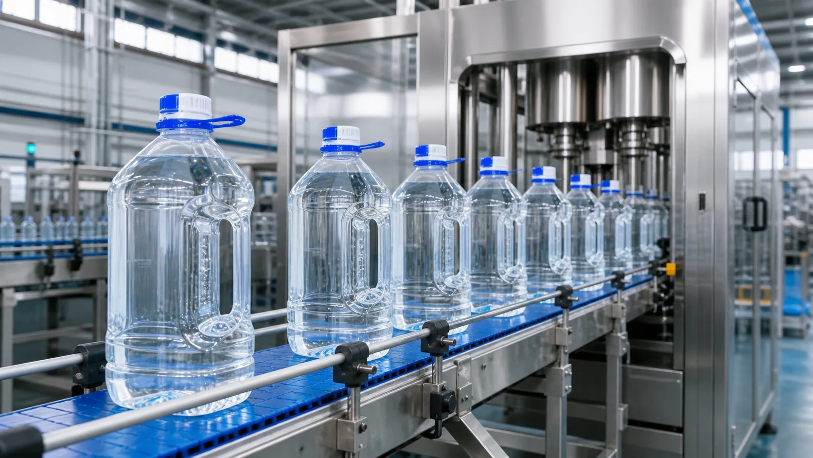 3L to 10L large bottle water filling line