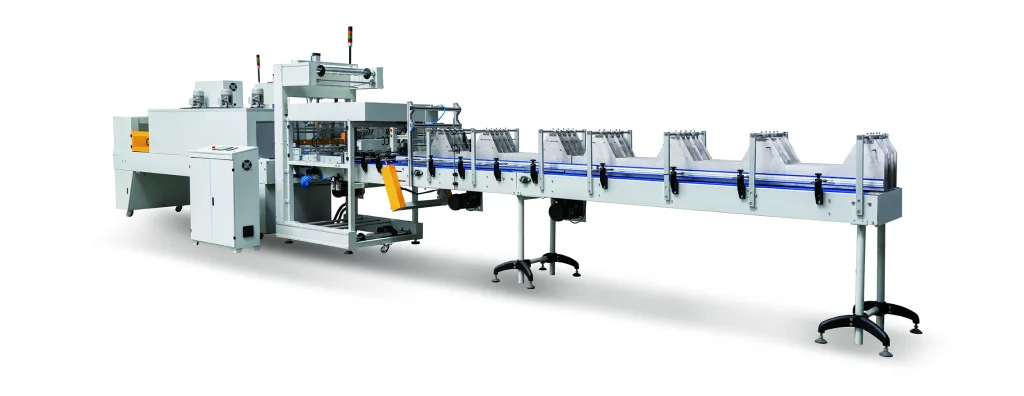 Automatic PE Film Wrapping Machine Sealing Shrink Wrapper With Tray 60 packages per minute