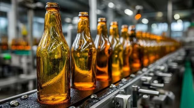 زجاجات البيرة الزجاجية على خط التعبئة متساوي الضغط من SinoPAK