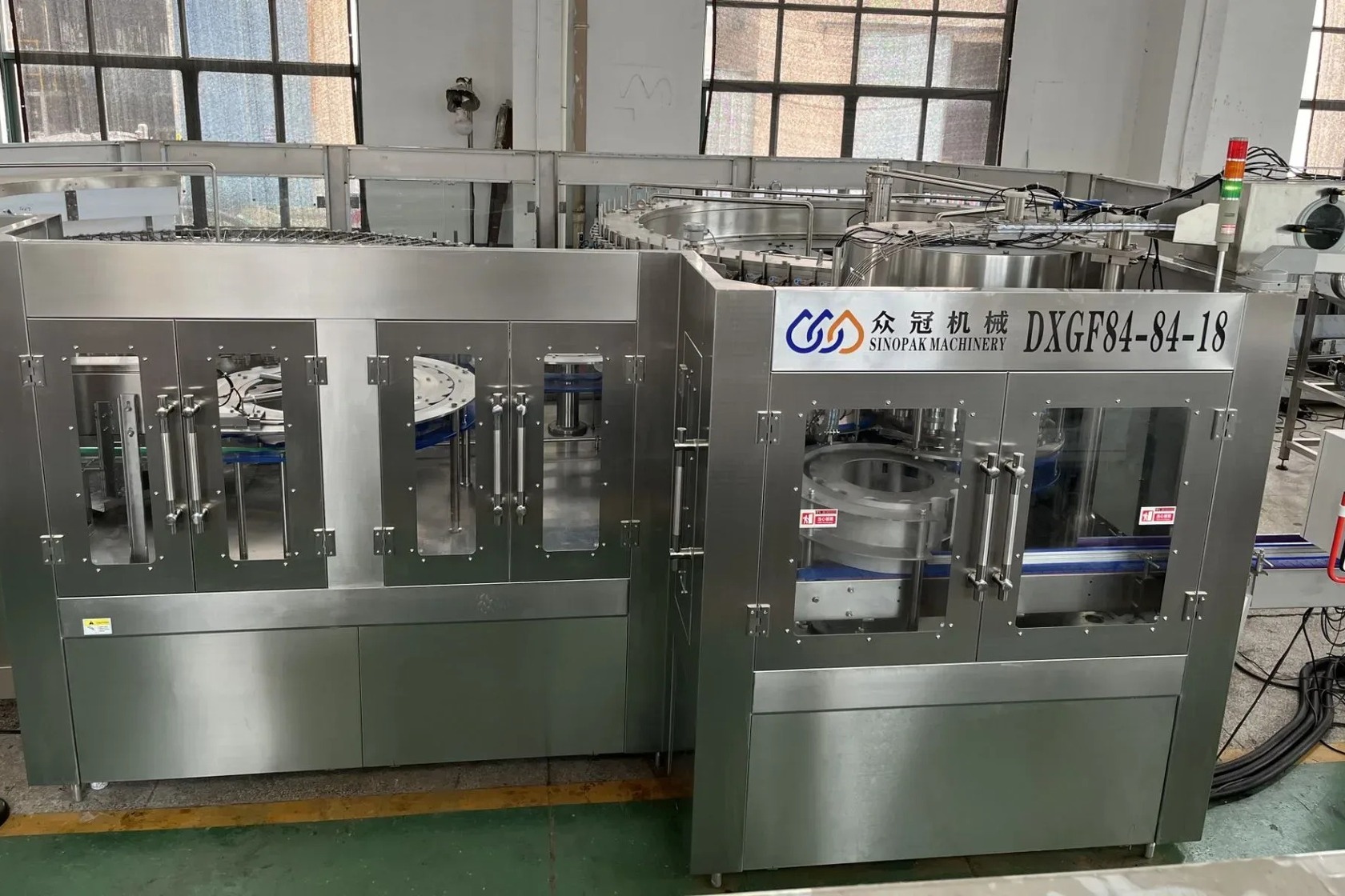 Glass Bottle Soft Drink Filling Machine in production
